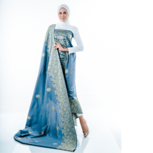 Songket TIARA 102 - Biru Emas - FAQI